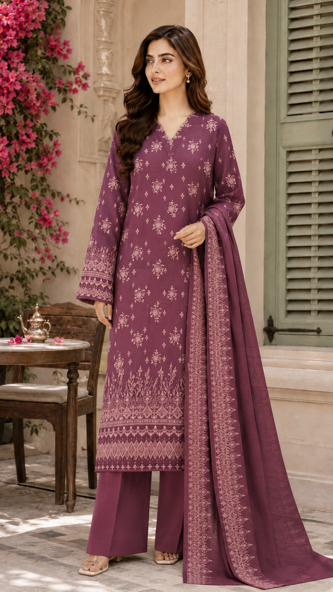 Jahan Ara Elegant Printed Lawn 3-Piece