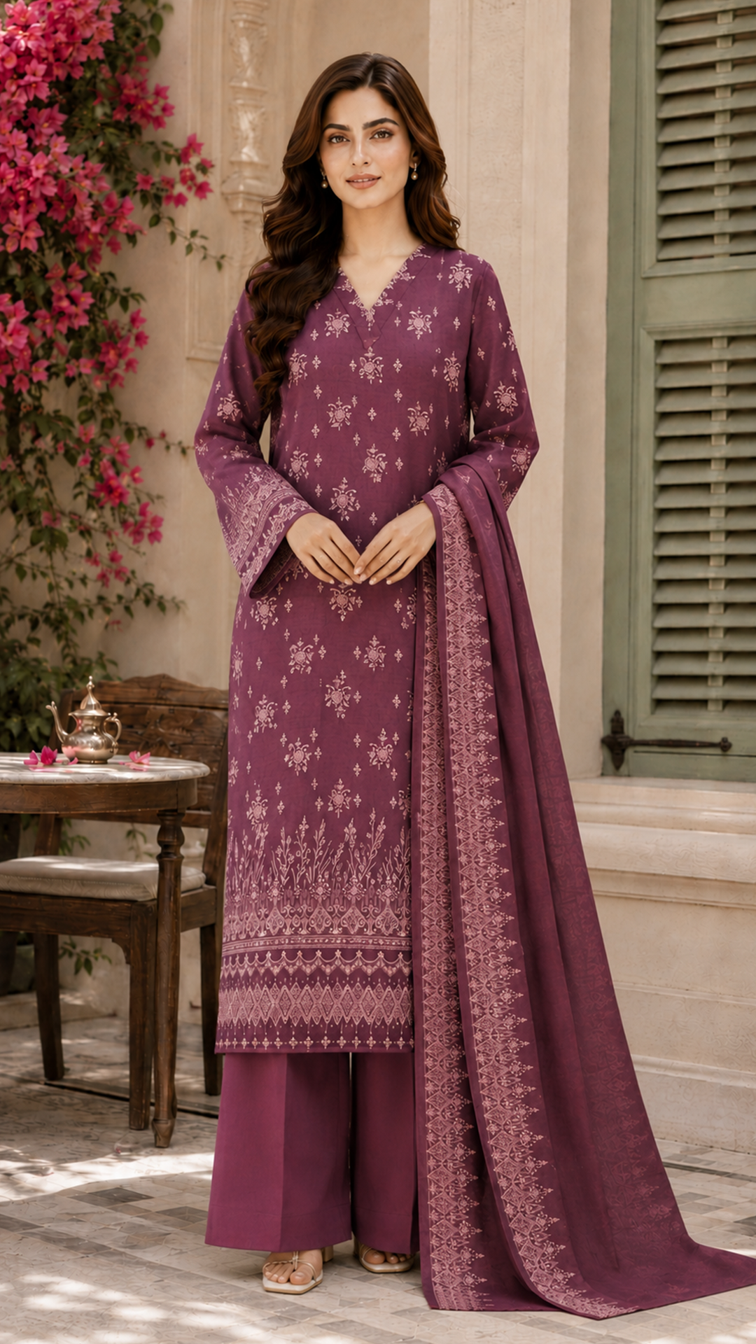 Jahan Ara Elegant Printed Lawn 3-Piece
