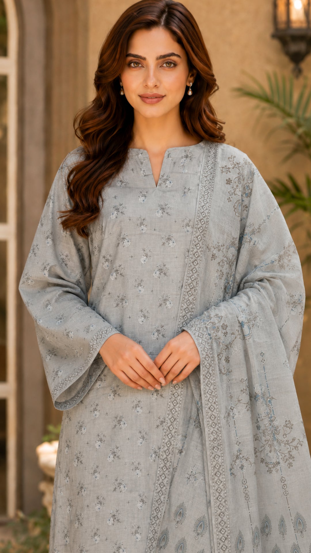 Jahan Ara Elegant Lawn 2-Piece Dress