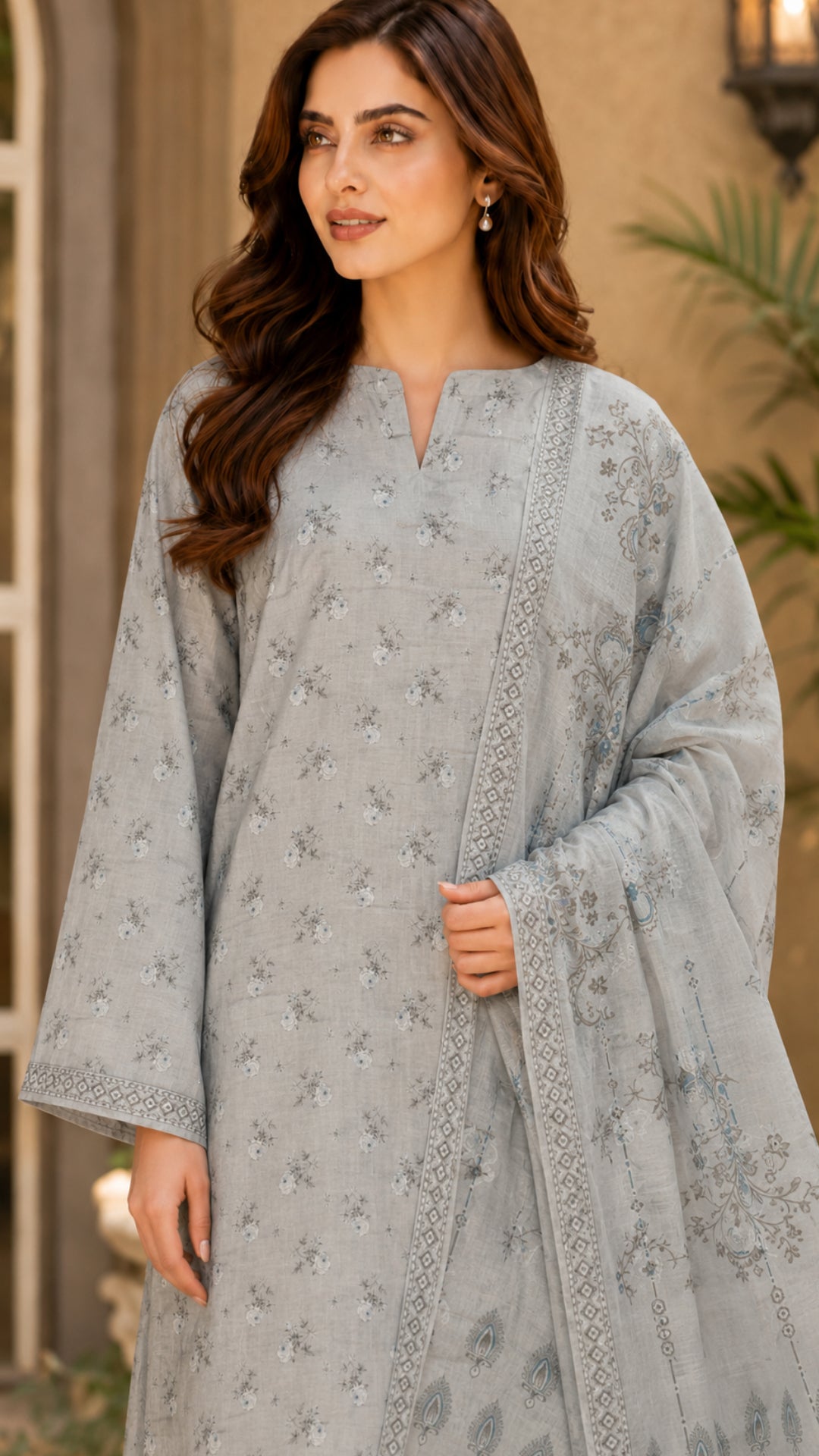 Jahan Ara Elegant Lawn 2-Piece Dress