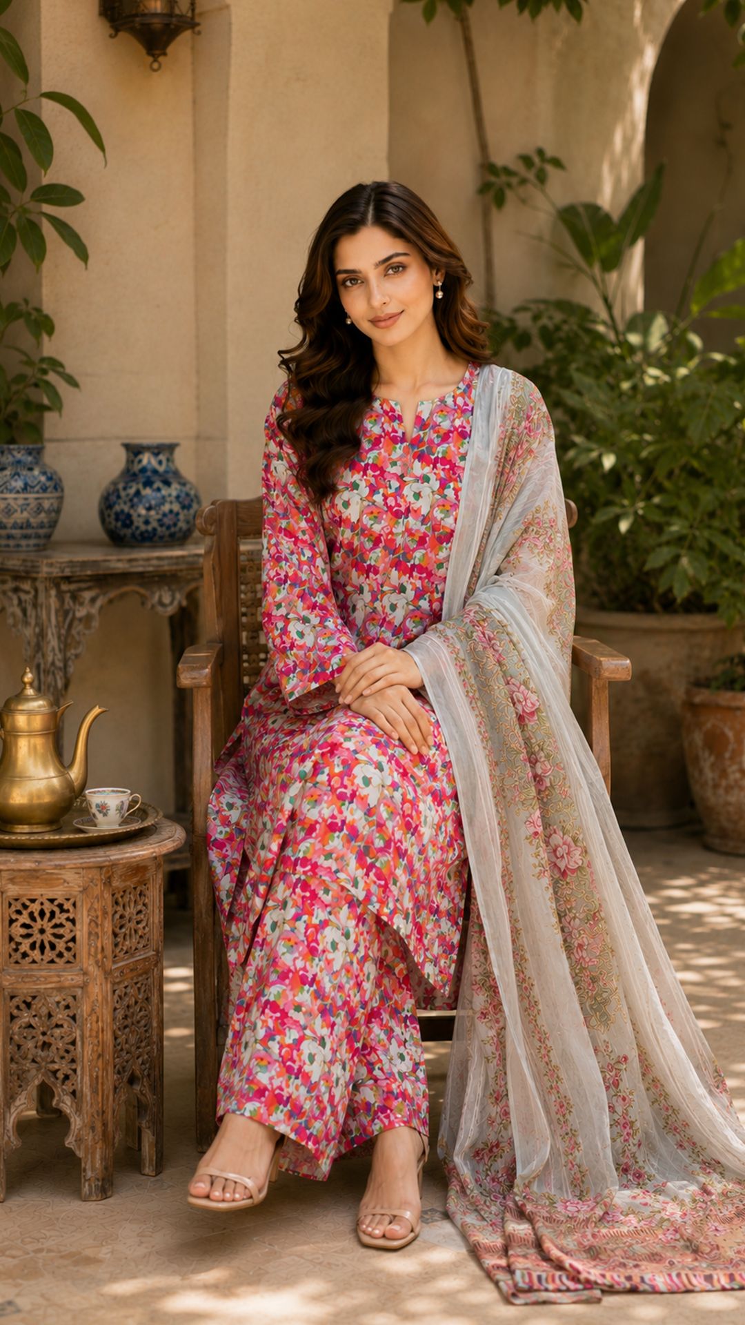 Jahan Ara Premium Lawn Printed Dress