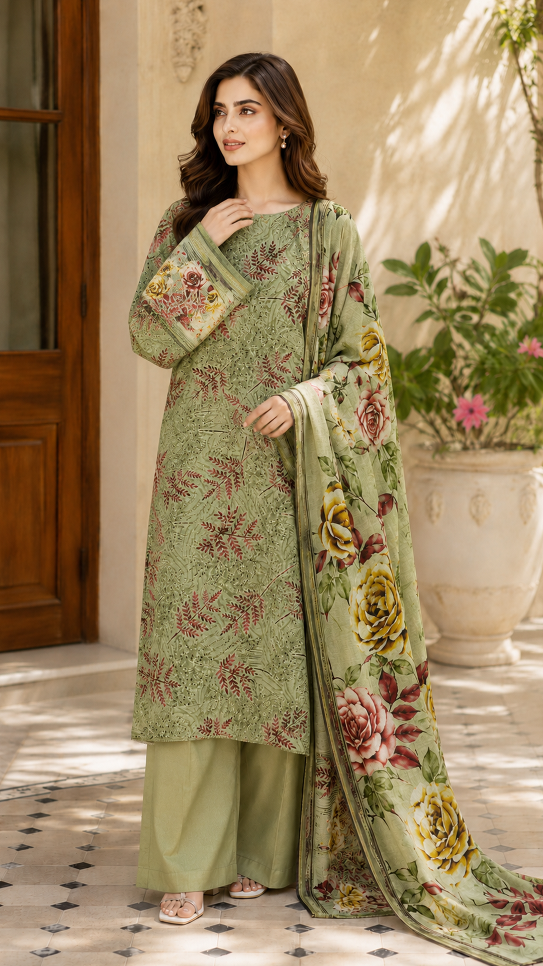 Jahan Ara Premium Printed Lawn 3-Piece Dress