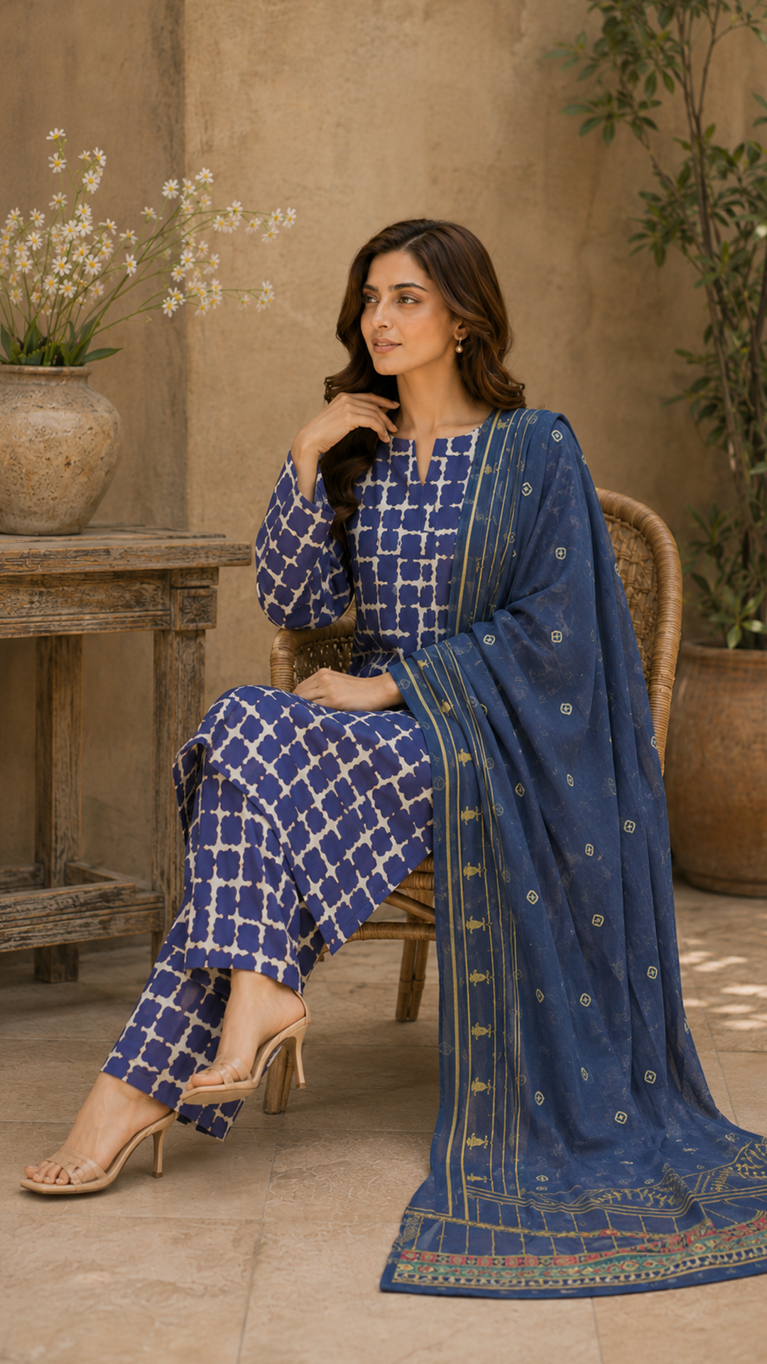 Jahan Ara Elegant Printed Summer Dress