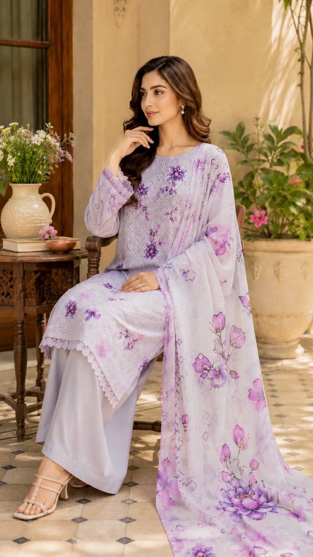 Jahan Ara Luxury Chikankari Lawn Dress
