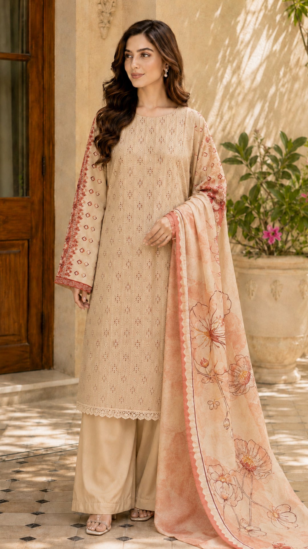 Jahan Ara Designer Chikankari Lawn Dress