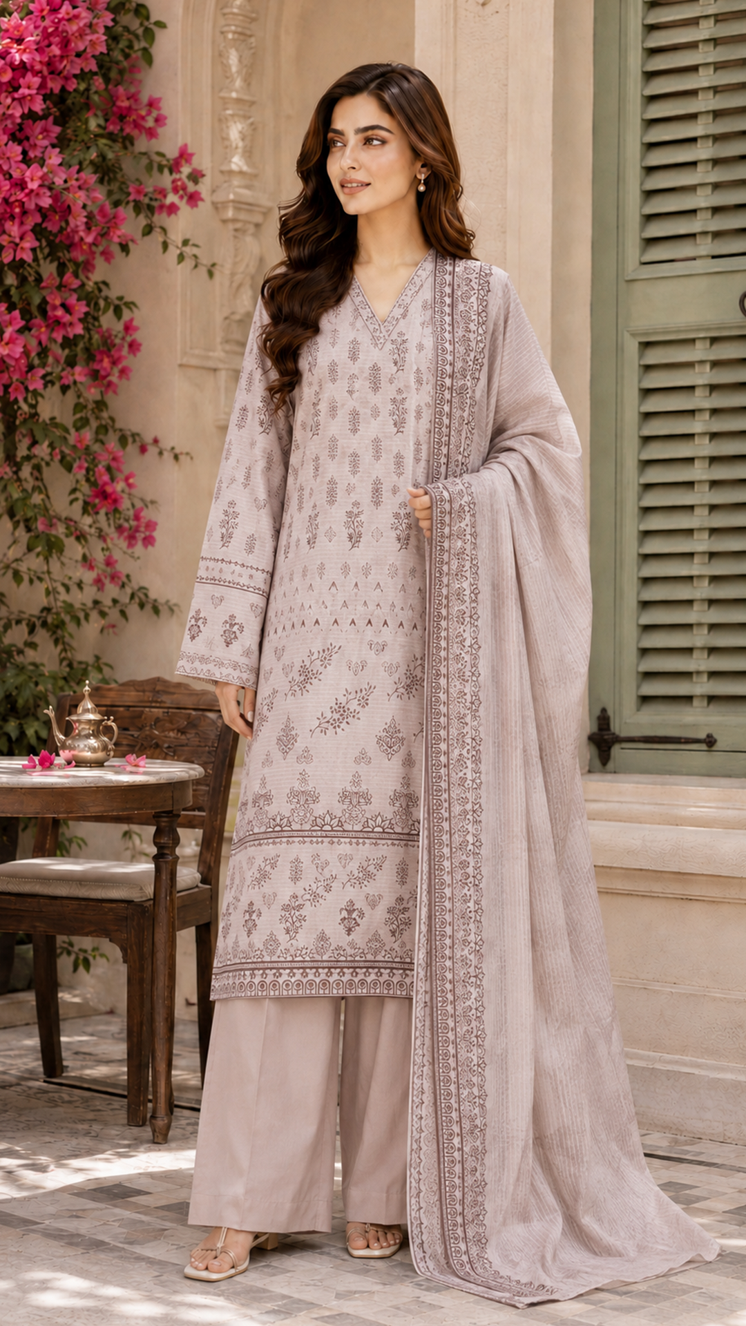 Jahan Ara Noor Printed Lawn 3-Piece
