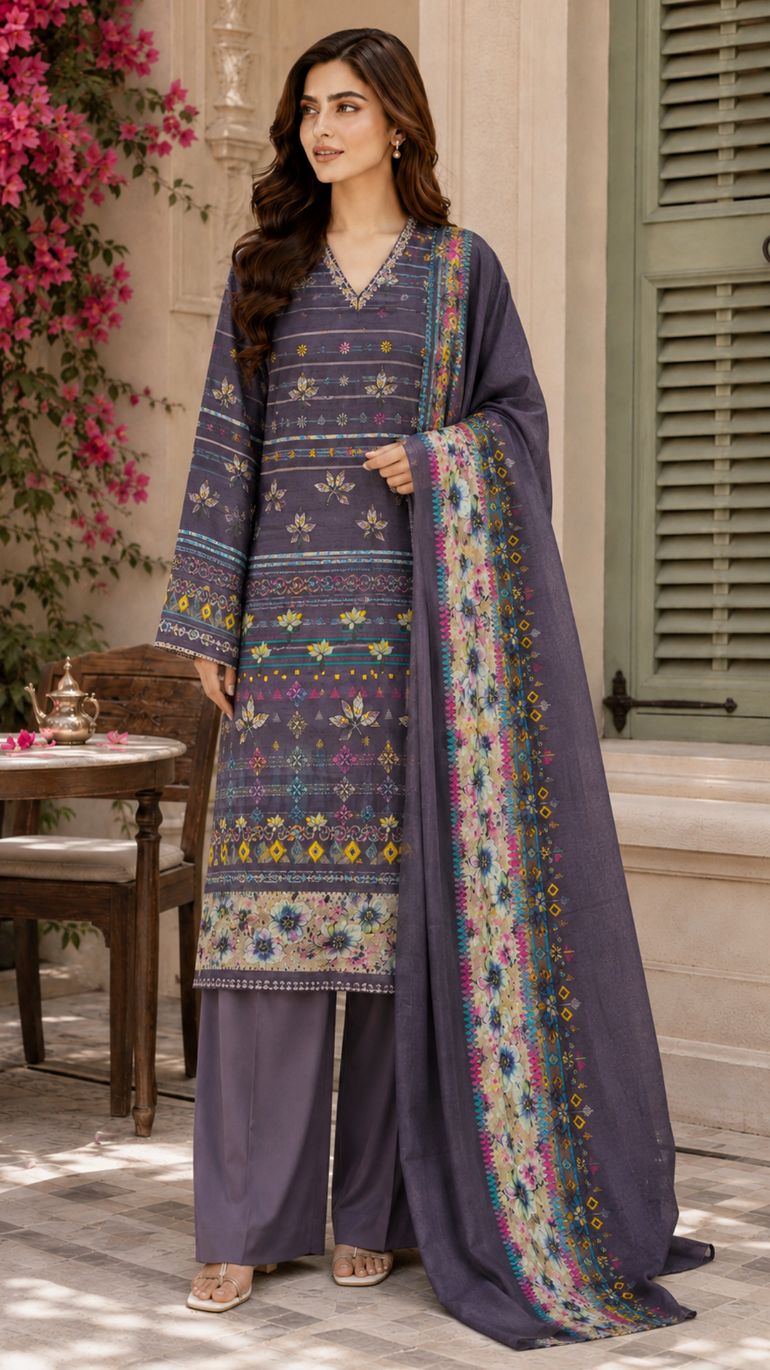 Jahan Ara Floral Essence Printed Lawn 3-Piece