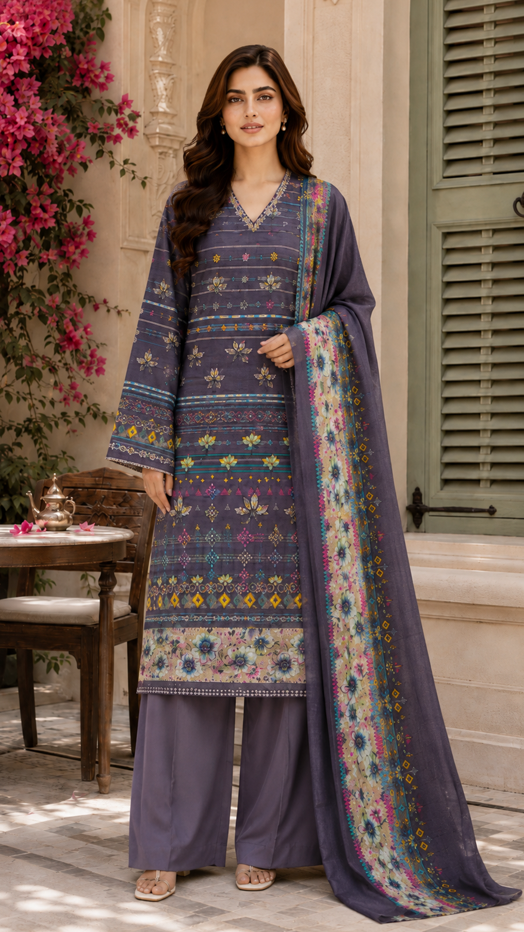 Jahan Ara Floral Essence Printed Lawn 3-Piece